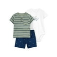 thumbnail image 1 of Carter's Child of Mine Baby Boy Shorts Outfit Set, 3-Piece, Sizes 0/3-24 Months, 1 of 8