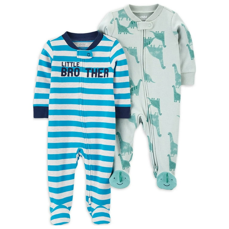 Carter s Child of Mine Baby Boy Sleep N Play Footed Pajamas 2 Pack Preemie 6 9 Months