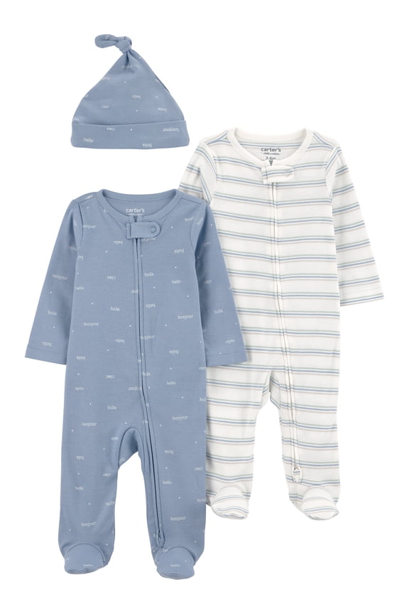Baby Boy Sleep 'N Play Set, 3-Piece, Sizes Preemie-6/9 Months