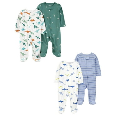 Carter's Child of Mine Baby Boy, Sleep 'n Play, 4-Pack, Sizes Preemie-6/9 months