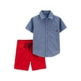 thumbnail image 1 of Carter's Child of Mine Baby Boy & Toddler Boy Short-Sleeve Button-Up Shirt & Shorts Outfit Set, 2-Piece (12M-5T), 1 of 3