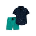 thumbnail image 1 of Carter's Child of Mine Baby Boy & Toddler Boy Short-Sleeve Button-Up Shirt & Shorts Outfit Set, 2-Piece (12M-5T), 1 of 3