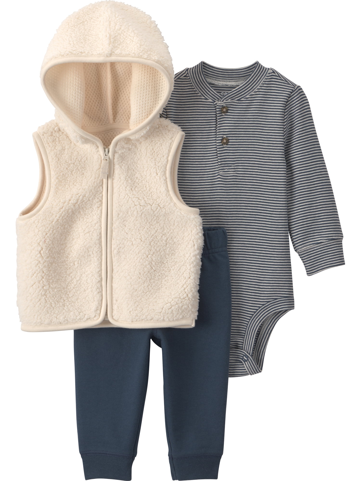 Carter's Child of Mine Baby Boy Vest Outfit Set, 3-Piece, Sizes 0/3-24 Months
