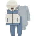 thumbnail image 1 of Carter's Child of Mine Baby Boy Vest Outfit Set, 3-Piece, Sizes 0/3-24 Months, 1 of 8