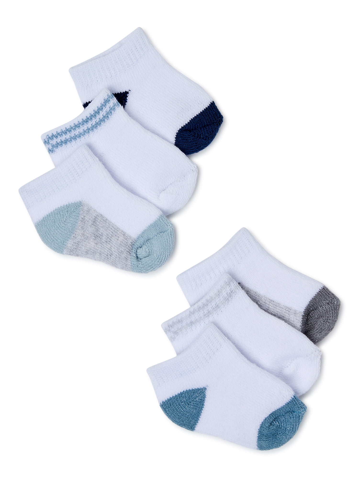 Carter's Child of Mine Baby Boys' Low-Cut Terry Cloth Socks, 6-Pack ...