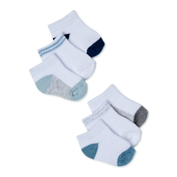 Carter's Child of Mine Baby Boys' Low-Cut Terry Cloth Socks, 6-Pack, Sizes 0-6M