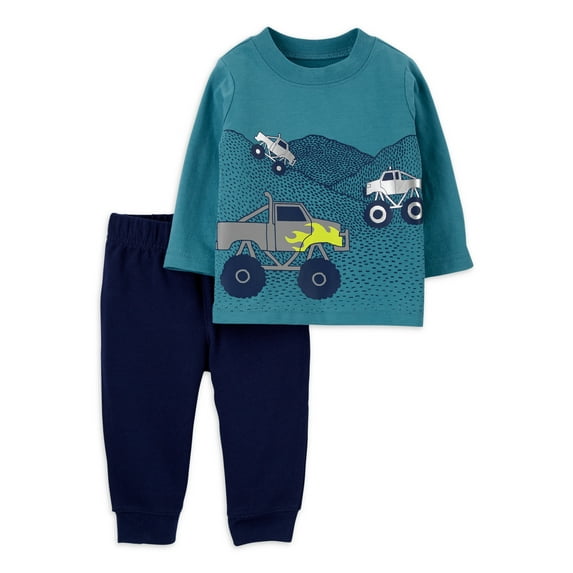 Carter's Child of Mine Baby Boys Truck Long Sleeve Outfit, 2-Piece, Sizes 0M-24M