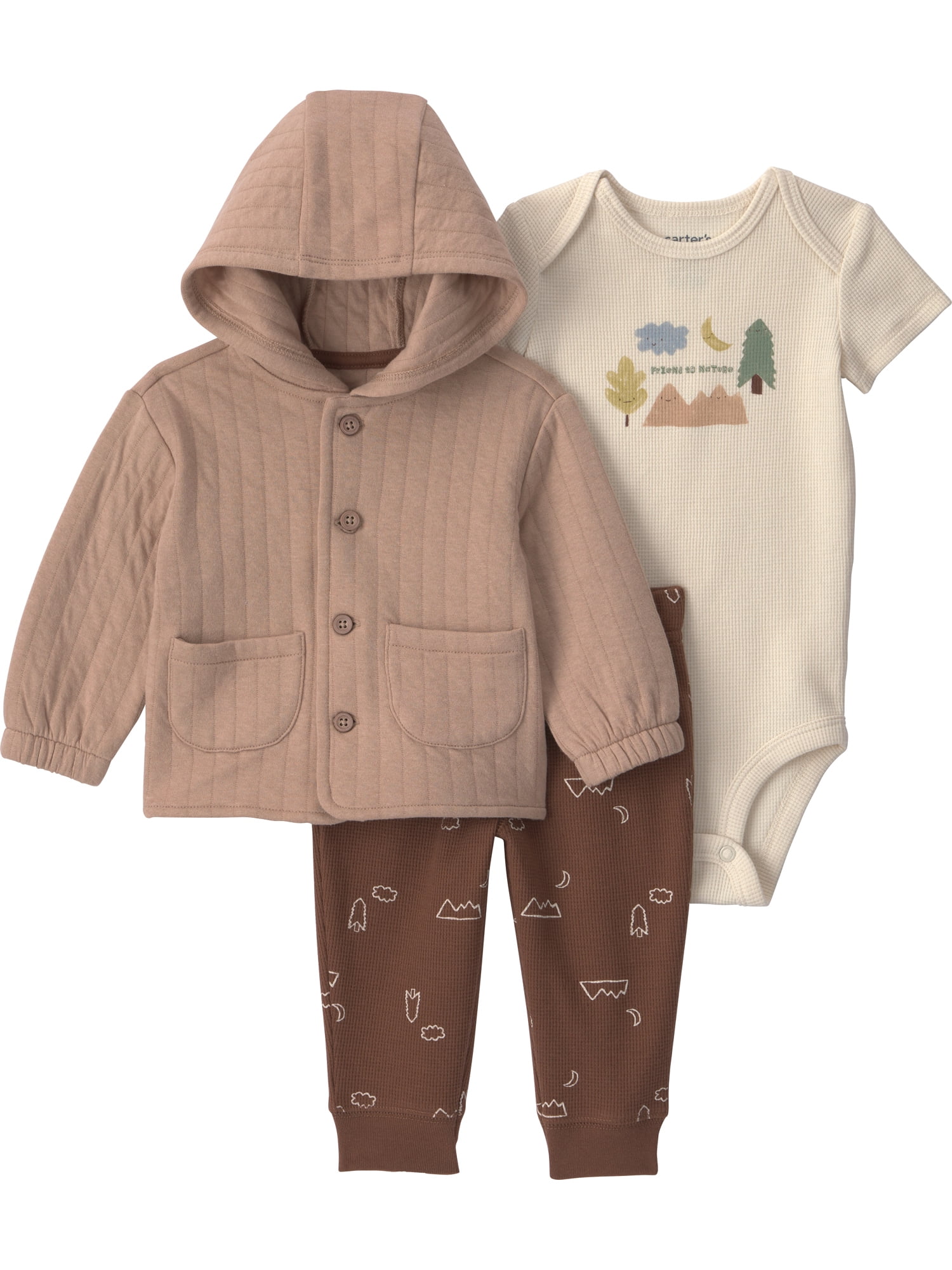 Carter's Child of Mine Baby Cardigan Set, 3-Piece, Sizes 0/3 Months-24 Months