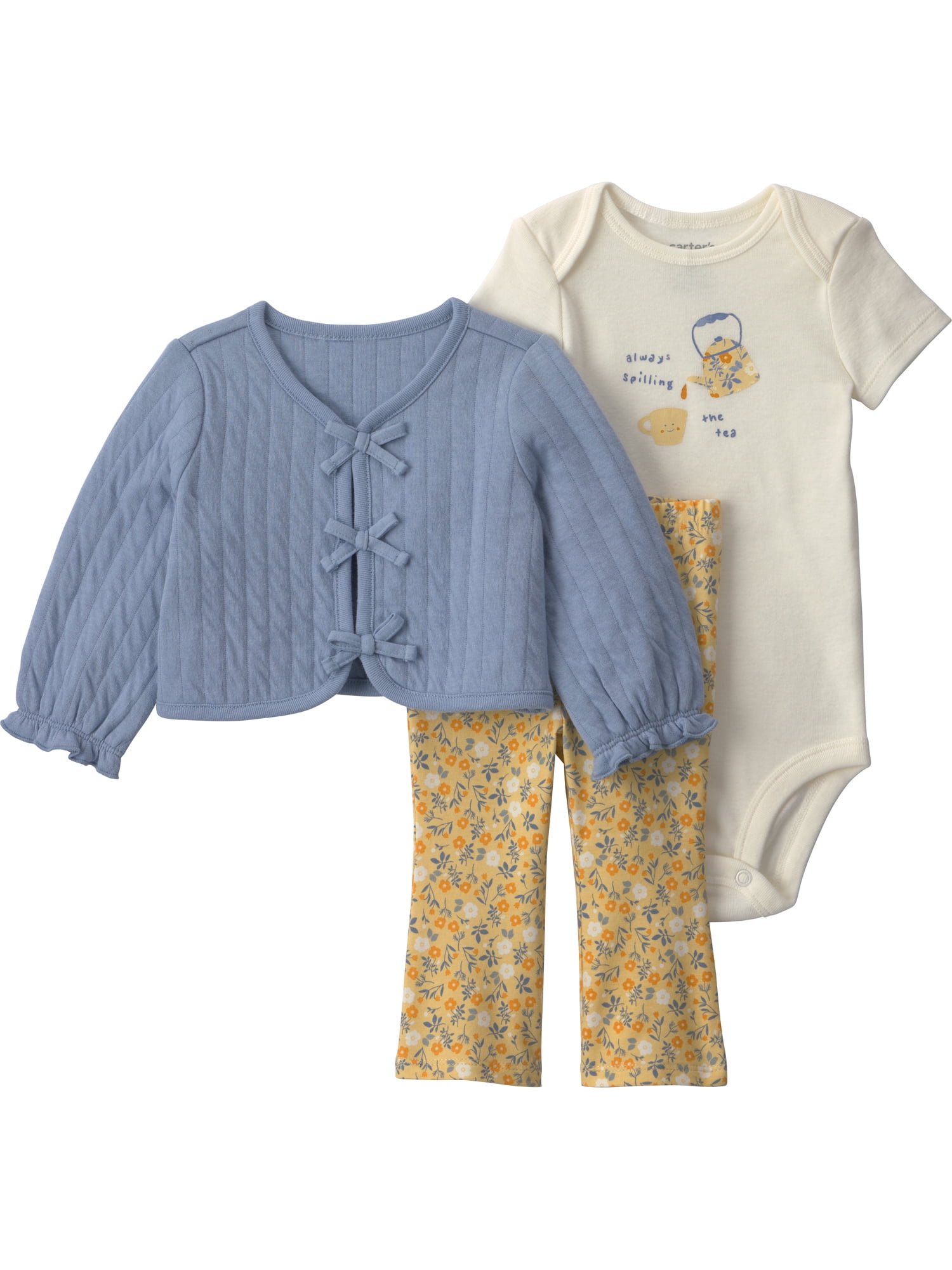 Carter's Child of Mine Baby Cardigan Set, 3-Piece, Sizes 0/3 Months-24 Months