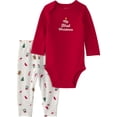 thumbnail image 1 of Carter's Child of Mine Baby Christmas Bodysuit and Pant Set, 2-Piece, Sizes Preemie - 12 Months, 1 of 6