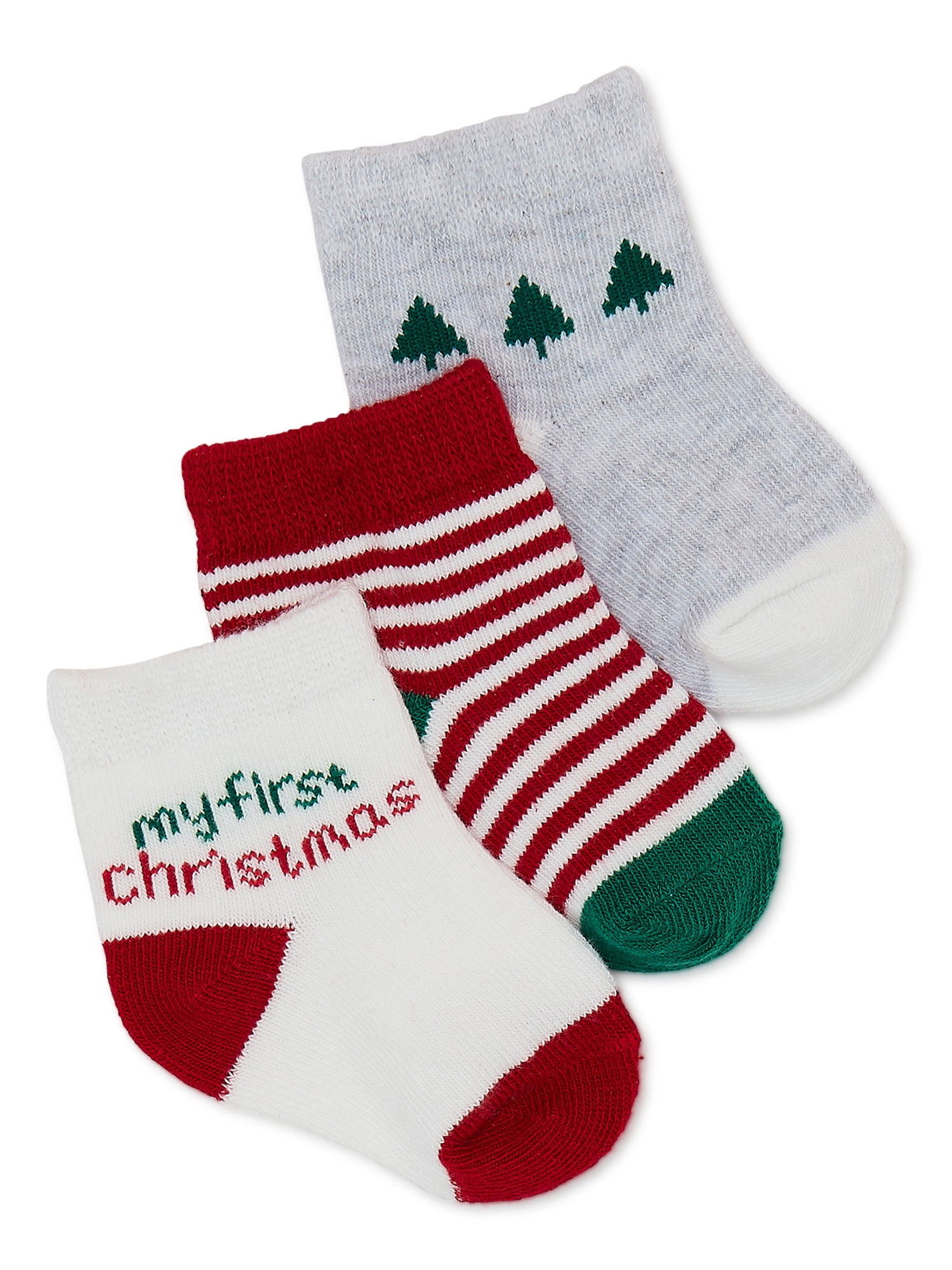 Carter's Child of Mine Baby Christmas Crew Socks, 3Pack, Sizes 0M6M
