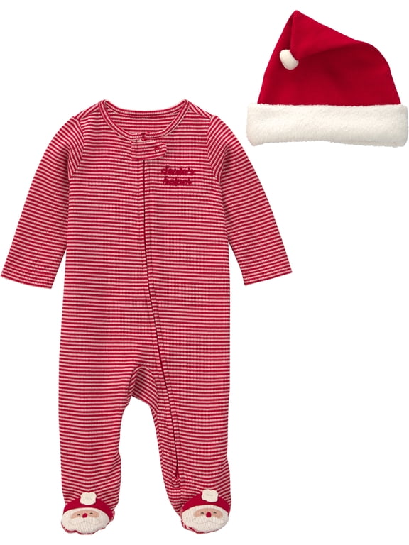Baby Christmas Sleep 'N Play and Hat Set, 2-Piece, Sizes Preemie-6/9 Months