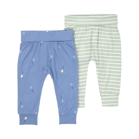 Carter's Child of Mine Baby ComfySoft Pants, 2-Pack, Sizes Preemie-18 Months
