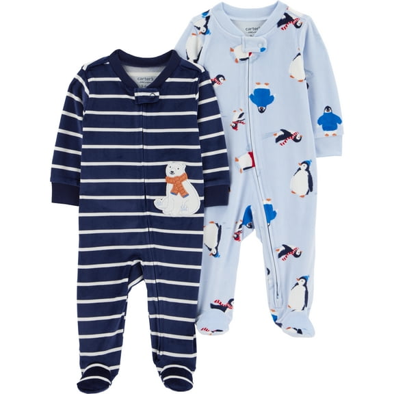 Carter's Child of Mine Baby Cozy Sleep N Play, Single & 2 Pack, Sizes Preemie-6/9 Months