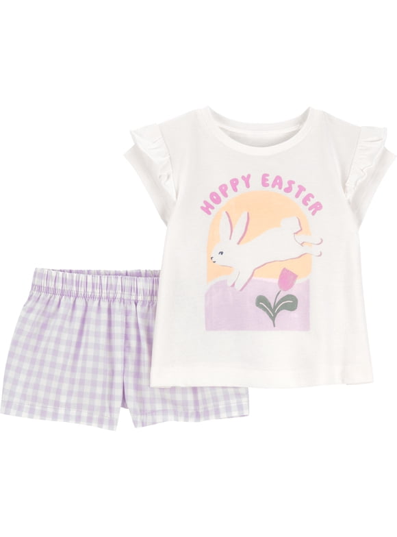 Baby and Toddler Easter Outfit Set, 2-Piece, Sizes 0/3 Months-5T