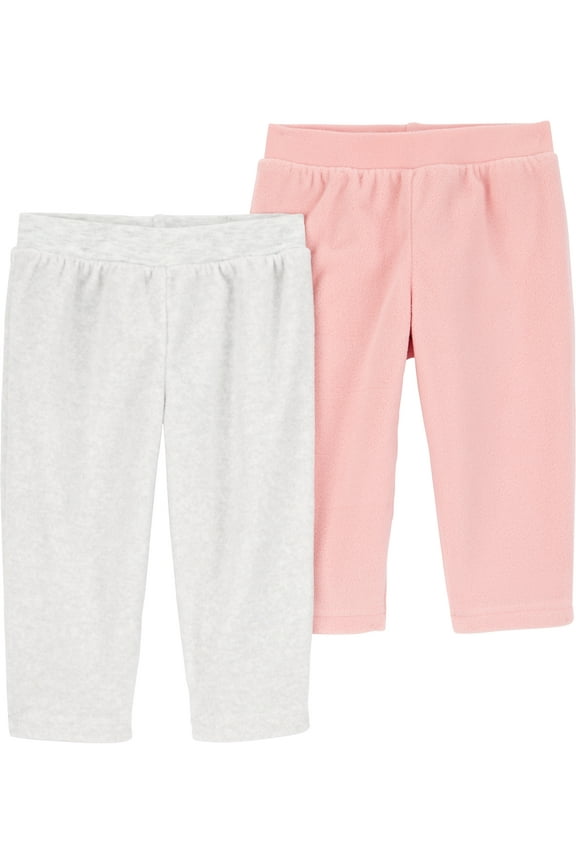 Baby Fleece Pants, 2-Pack, Sizes Preemie-18 Months