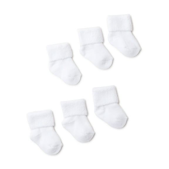 Carter's Child of Mine Baby Folded Cuff Terry Socks, Sizes Newborn-6 Months