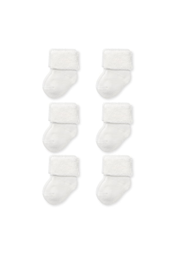 Baby Boys' & Girls' Folded Cuff Terry Socks