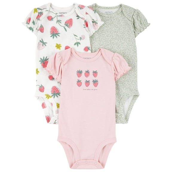 Carter's Child of Mine Baby Girl Bodysuit, 3-Pack, Sizes Preemie-18 Months