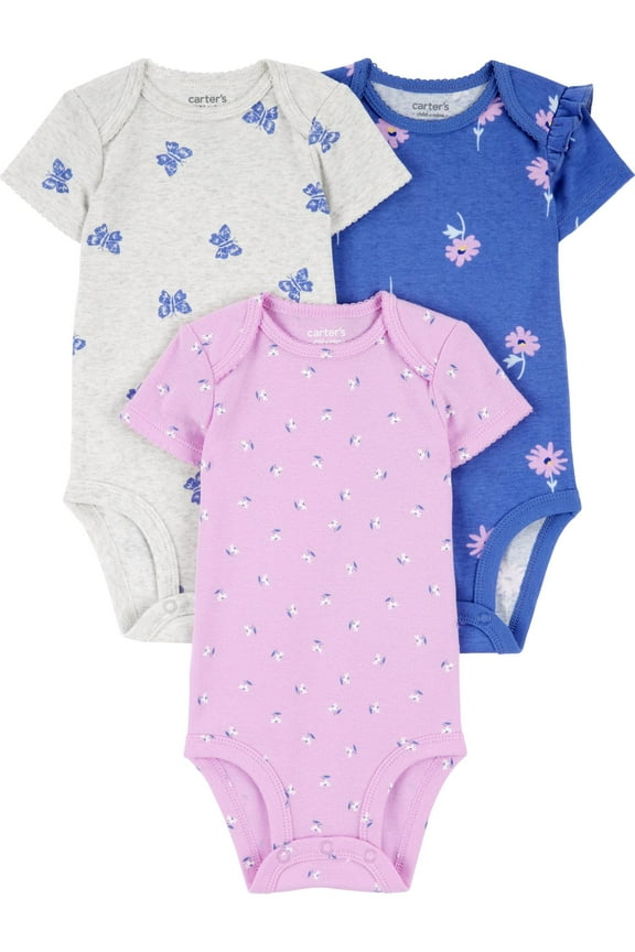 Baby Bodysuit, 3-Pack, Sizes Preemie-18 Months