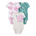 thumbnail image 1 of Carter's Child of Mine Baby Girl Bodysuit, 3-Pack, Sizes Preemie-18M, 1 of 7