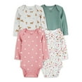 Carter's Child of Mine Baby Girl Bodysuit, 4Pack, Sizes Preemie18