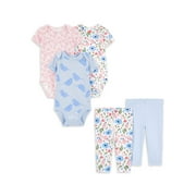 Carter's Child of Mine Baby Girl Bodysuit and Pant Set, 5-Piece, Sizes Preemie-18 Months
