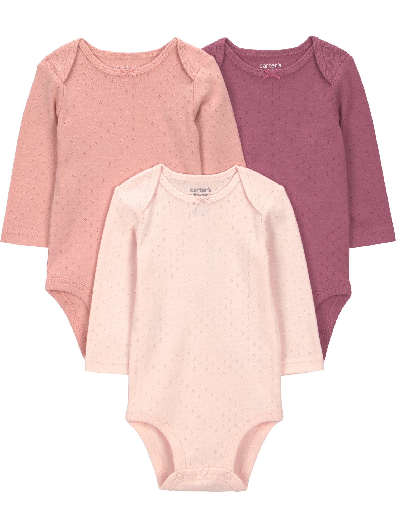 Carter's Child of Mine Baby Girl Bodysuits, 3-Pack, Sizes Preemie-18 Months