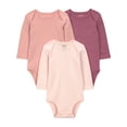 thumbnail image 1 of Carter's Child of Mine Baby Girl Bodysuits, 3-Pack, Sizes Preemie-18 Months, 1 of 6