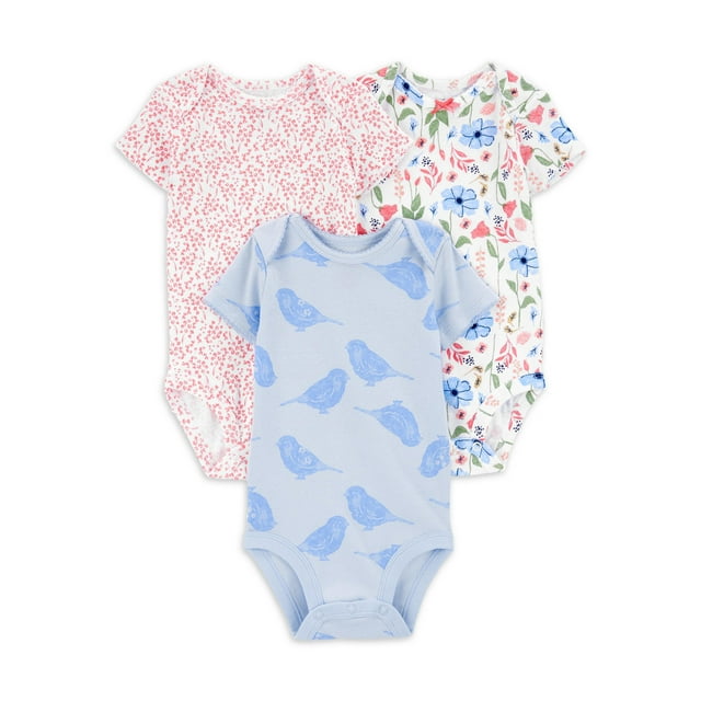 Carter's Child of Mine Baby Girl Bodysuits, 3Pack, Sizes Preemie18