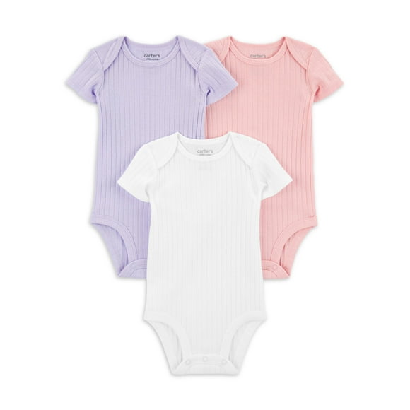 Carter's Child of Mine Baby Girl Bodysuits, 3-Pack, Sizes Preemie-18 Months