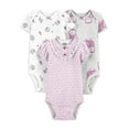 thumbnail image 1 of Carter's Child of Mine Baby Girl Bodysuits, 3-Pack, Sizes Preemie-24 Months, 1 of 9