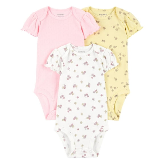Carter's Child of Mine Baby Bodysuits, 3-Pack, Sizes Preemie-18 Months