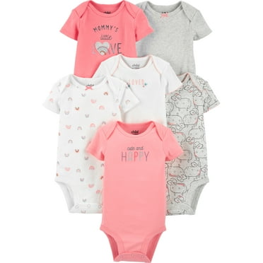 Carter's Child of Mine Baby Girl Bodysuits, 6-Pack, Sizes Preemie-24 Months