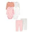 Carter's Child of Mine Baby Girl Bodysuits and Pants Outfit Set, 6