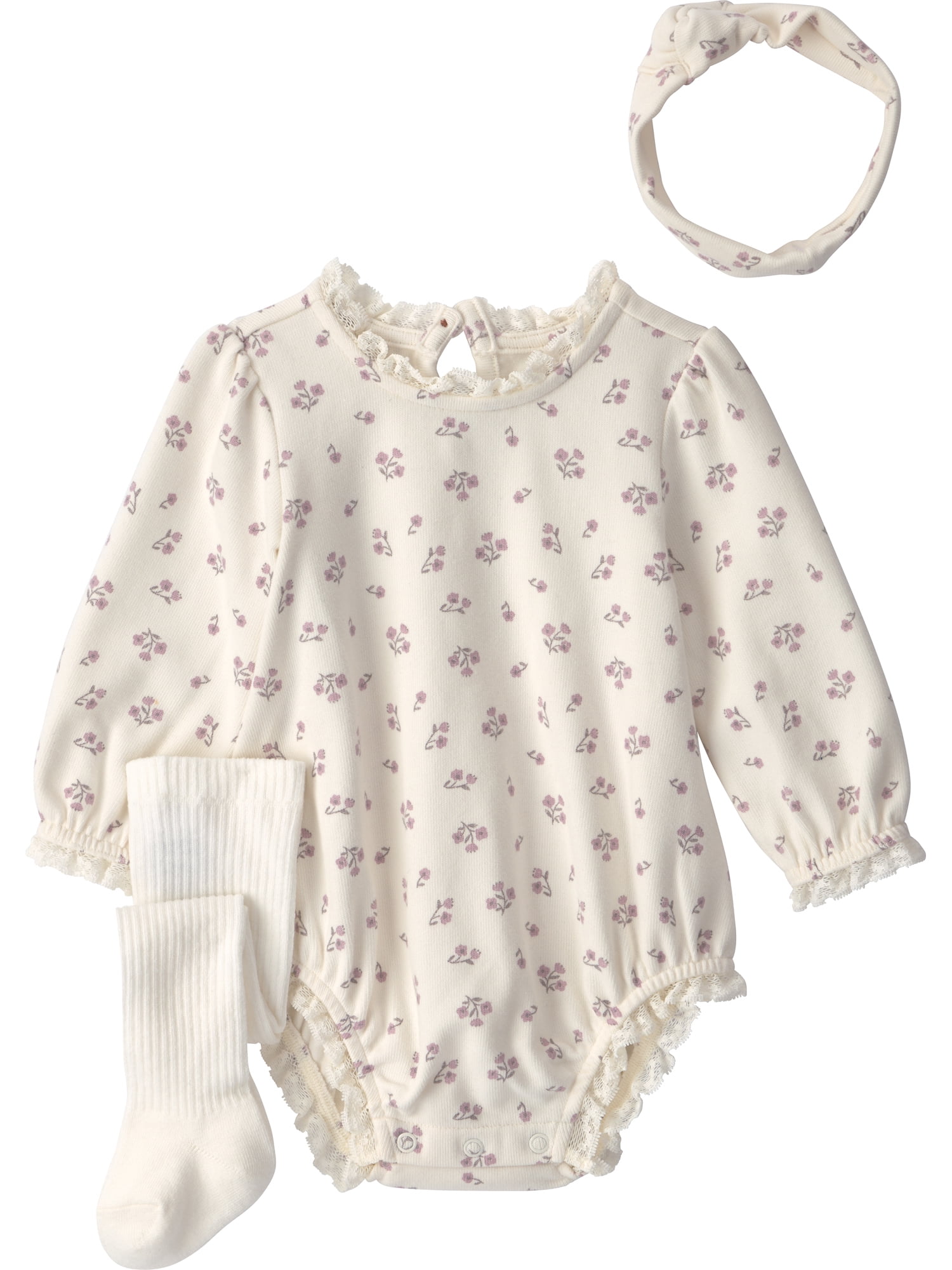 Carter's Child of Mine Baby Girl Bubble Outfit Set, 3-Piece, Sizes 0/3-24 Months
