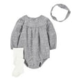 thumbnail image 1 of Carter's Child of Mine Baby Girl Bubble Romper Set, 3-Piece, Sizes 0/3-24 Months, 1 of 6