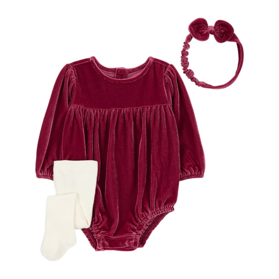 Carter's Child of Mine Baby Girl Bubble Set, 3-Piece, Sizes 0/3-24 Months