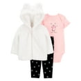 Carter's Child of Mine Baby Girl Cardigan Outfit Set, 3Piece, Sizes 0/