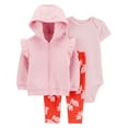 thumbnail image 1 of Carter's Child of Mine Baby Girl Cardigan Outfit Set, 3-Piece, Sizes 0/3-24 Months, 1 of 6