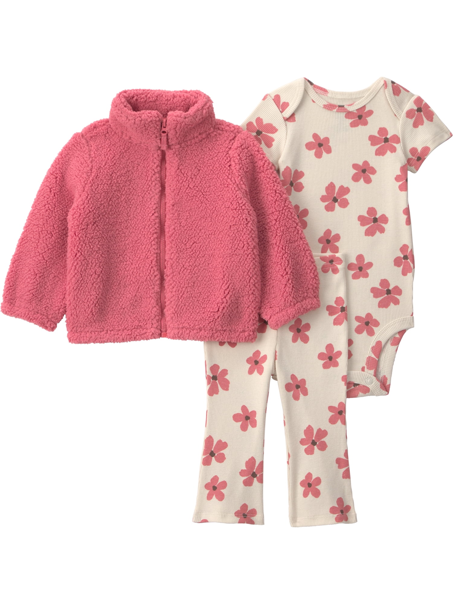 Carter's Child of Mine Baby Girl Cardigan Outfit Set, 3-Piece, Sizes 0/3-24 Months