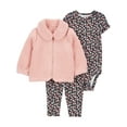 thumbnail image 1 of Carter's Child of Mine Baby and Toddler Girl Cardigan Outfit Set, 3-Piece, Sizes 0/3-24 Months, 1 of 9