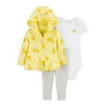 thumbnail image 1 of Carter's Child of Mine Baby Girl Cardigan Outfit Set, 3-Piece, Sizes Preemie-6/9 Months, 1 of 6