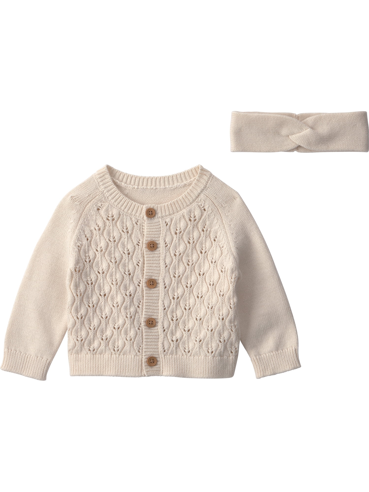 Carter's Child of Mine Baby Girl Cardigan and Headband, 2-Piece, Sizes 0/3-24 Months