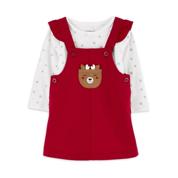Carter's Child of Mine Baby Girl Christmas Dress Set, 2-Piece, Sizes Preemie-12 Months