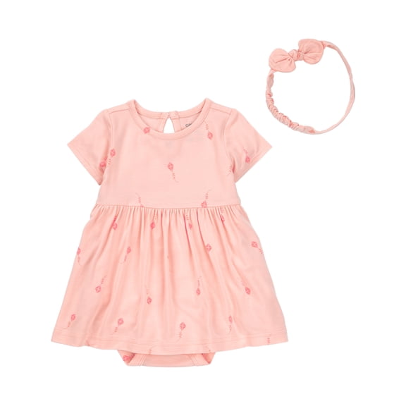 Carter's Child of Mine Baby Girl Comfy Soft Dress Set, 2-Piece Sizes Preemie-6/9 Months