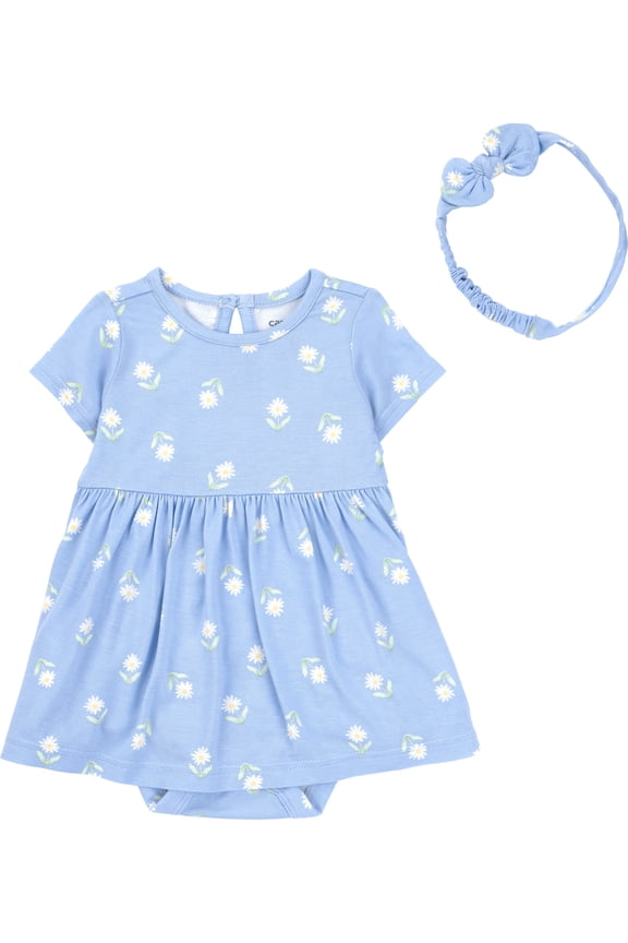 Baby Girl ComfySoft Dress Set, 2-Piece Sizes Preemie-6/9 Months