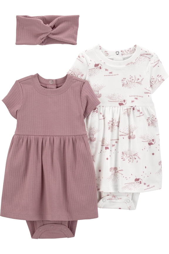 Baby Girl Dress, 2-Pack, Sizes Preemie-24 Months