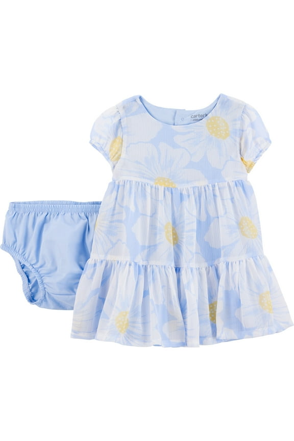 Baby Girl Dress, 2-Piece, Sizes 0/3-24 Months
