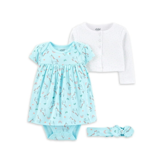 Carter's Child of Mine Baby Girl Dress Set, 3-Piece, Preemie-24 Months